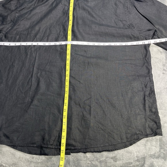 Brooks Brothers Shirt Mens 2XL Regular Solid 100% Linen Long Sleeve Button Down - Picture 7 of 8